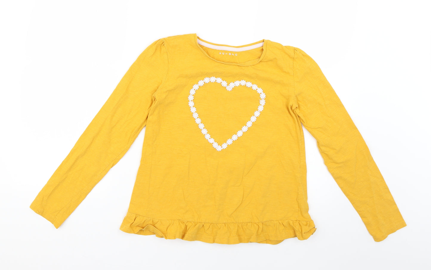 Nutmeg Girls Yellow Floral  Basic T-Shirt Size 13-14 Years