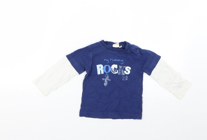 Debenhams Baby Multicoloured Geometric  Basic T-Shirt Size 12-18 Months