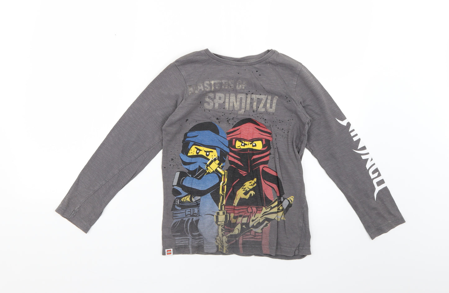 TU Boys Grey Geometric  Basic T-Shirt Size 9 Years