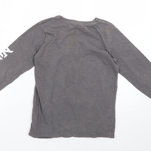 TU Boys Grey Geometric  Basic T-Shirt Size 9 Years