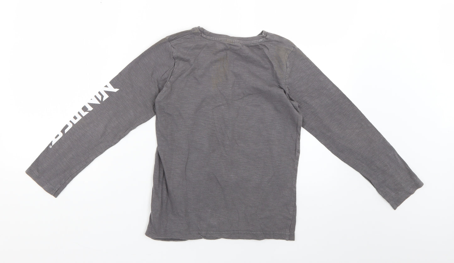 TU Boys Grey Geometric  Basic T-Shirt Size 9 Years