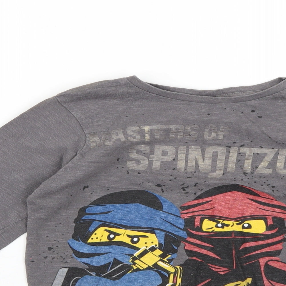 TU Boys Grey Geometric  Basic T-Shirt Size 9 Years