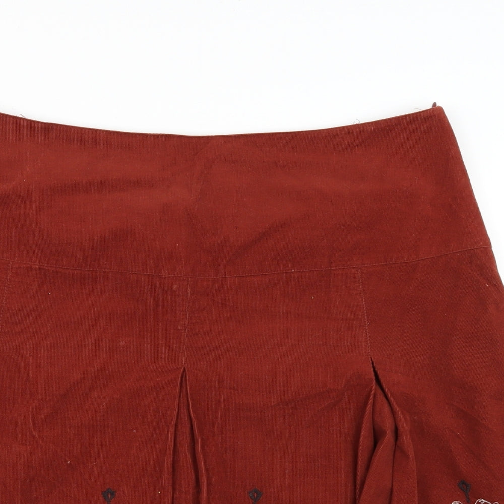 concept uk Womens Brown Floral  Flare Skirt Size 18