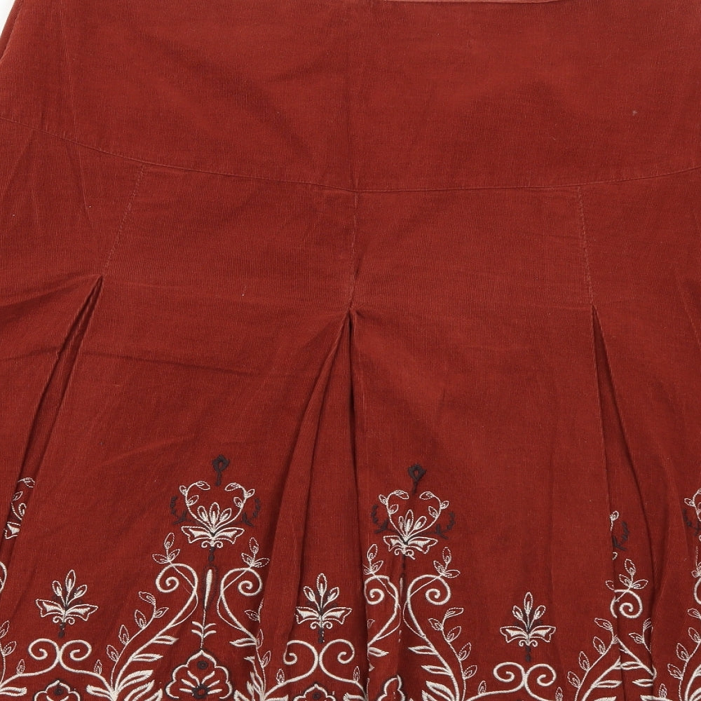 concept uk Womens Brown Floral  Flare Skirt Size 18