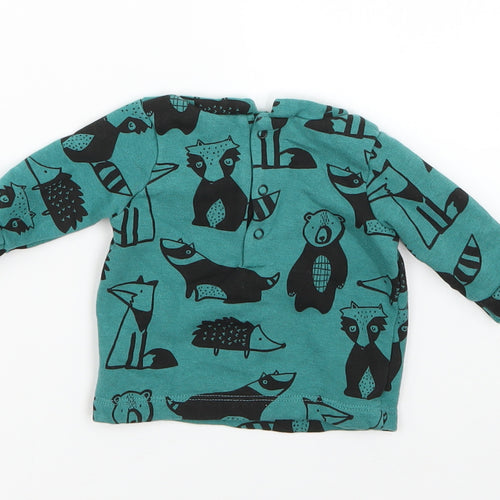 NEXT Baby Green Geometric  Pullover Jumper Size 0-3 Months