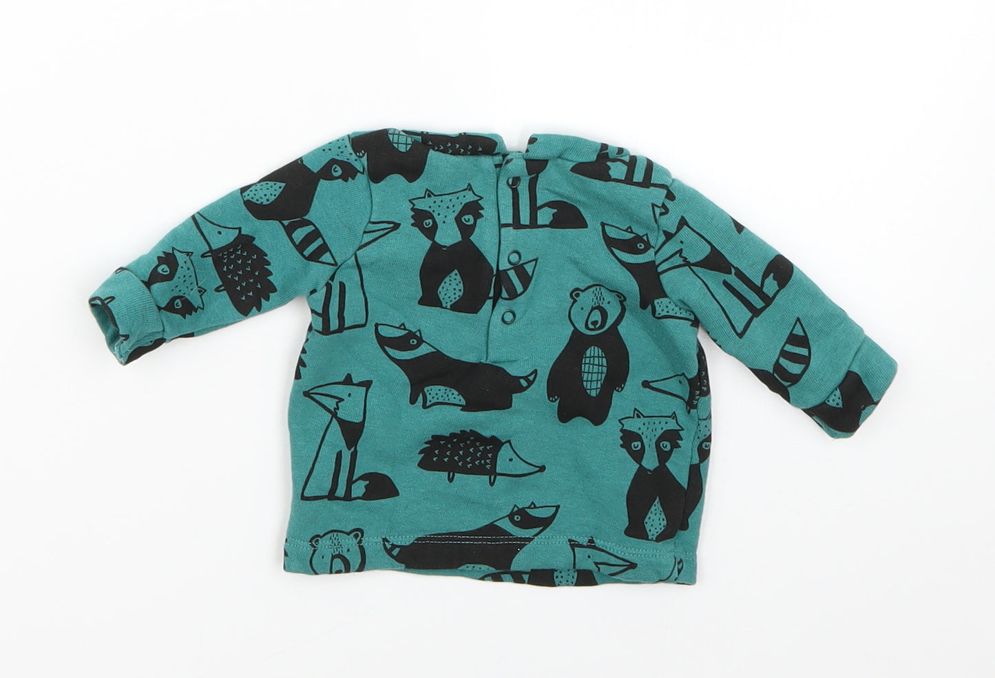 NEXT Baby Green Geometric  Pullover Jumper Size 0-3 Months