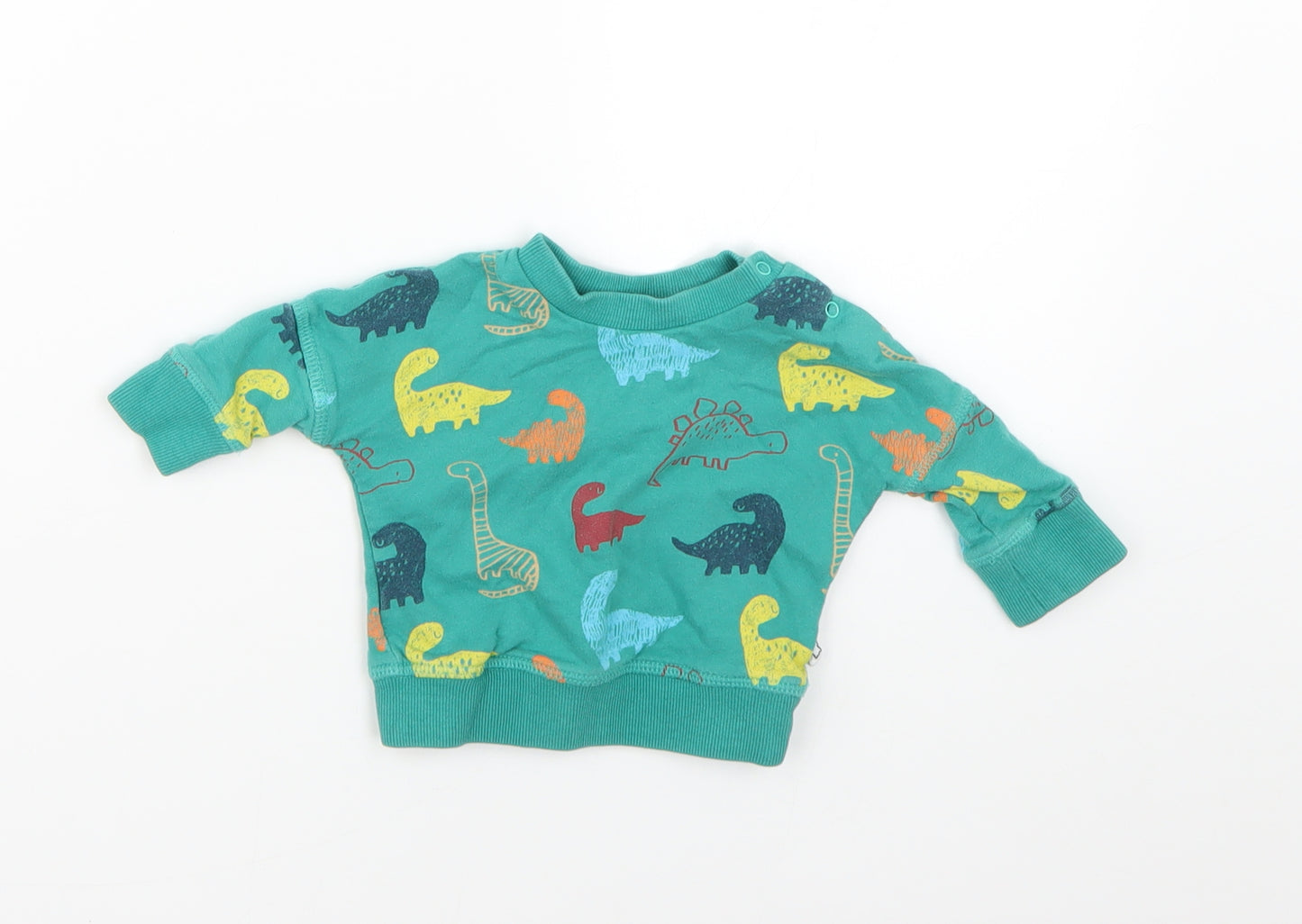 NEXT Baby Green Geometric  Pullover Jumper Size 0-3 Months