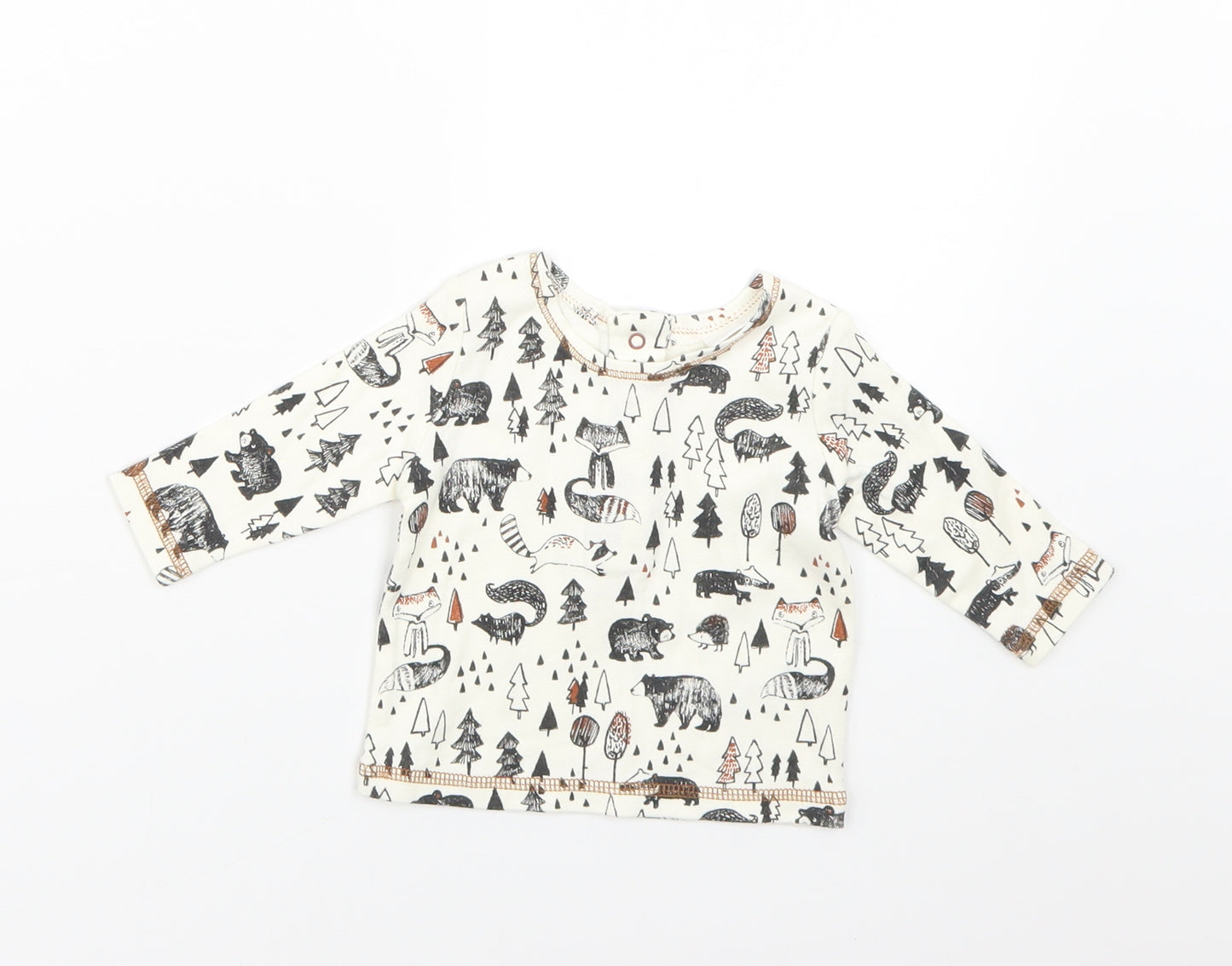 NEXT Baby Ivory Geometric  Basic T-Shirt Size 0-3 Months