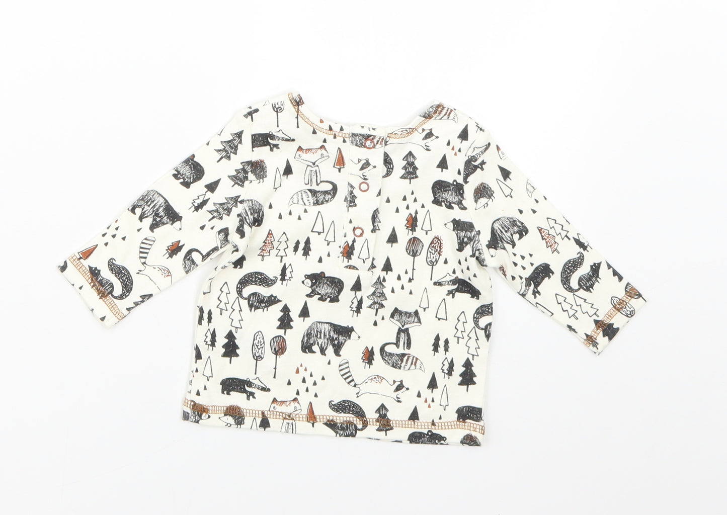 NEXT Baby Ivory Geometric  Basic T-Shirt Size 0-3 Months