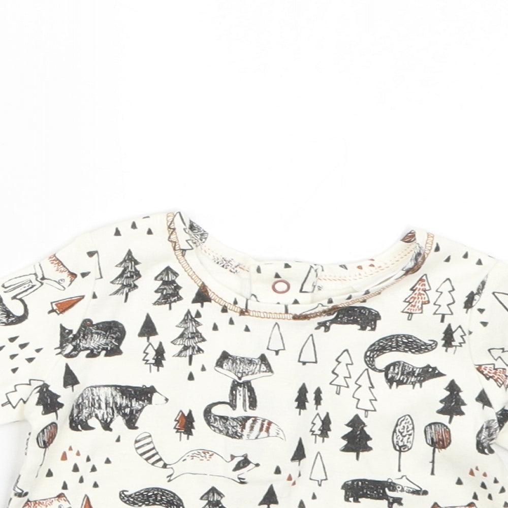 NEXT Baby Ivory Geometric  Basic T-Shirt Size 0-3 Months