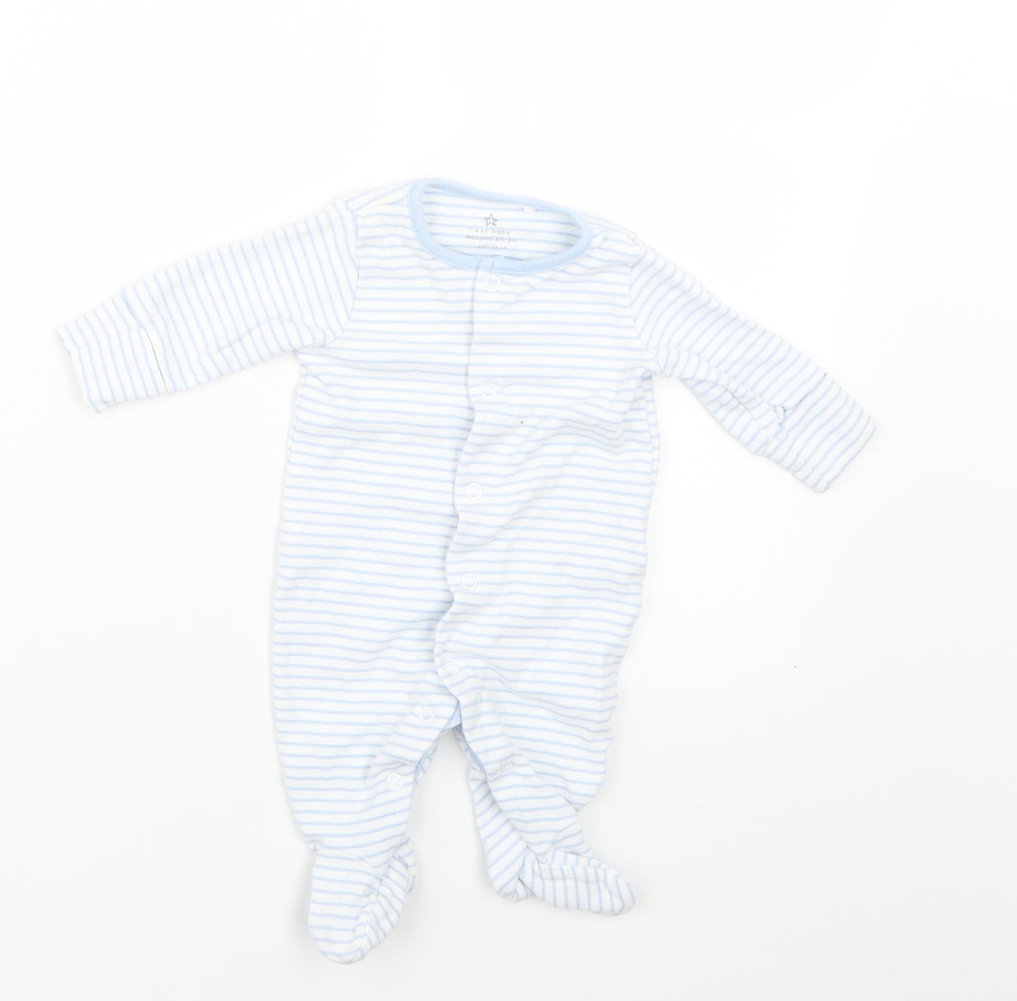 NEXT Baby Blue Striped  Babygrow One-Piece Size 0-3 Months