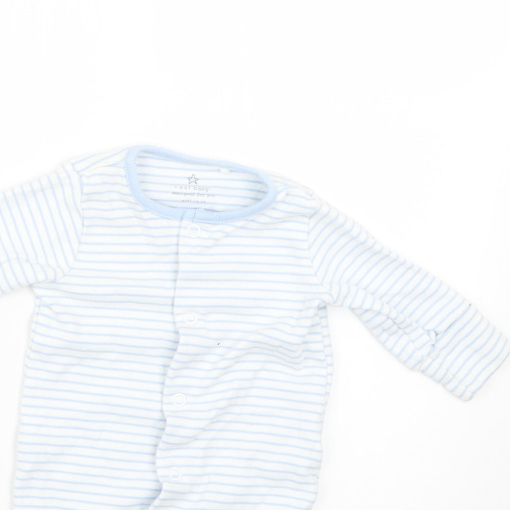 NEXT Baby Blue Striped  Babygrow One-Piece Size 0-3 Months