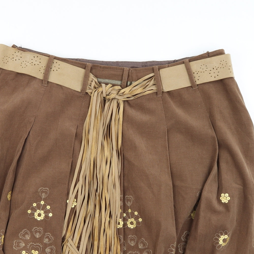 South Womens Brown   Flare Skirt Size 18