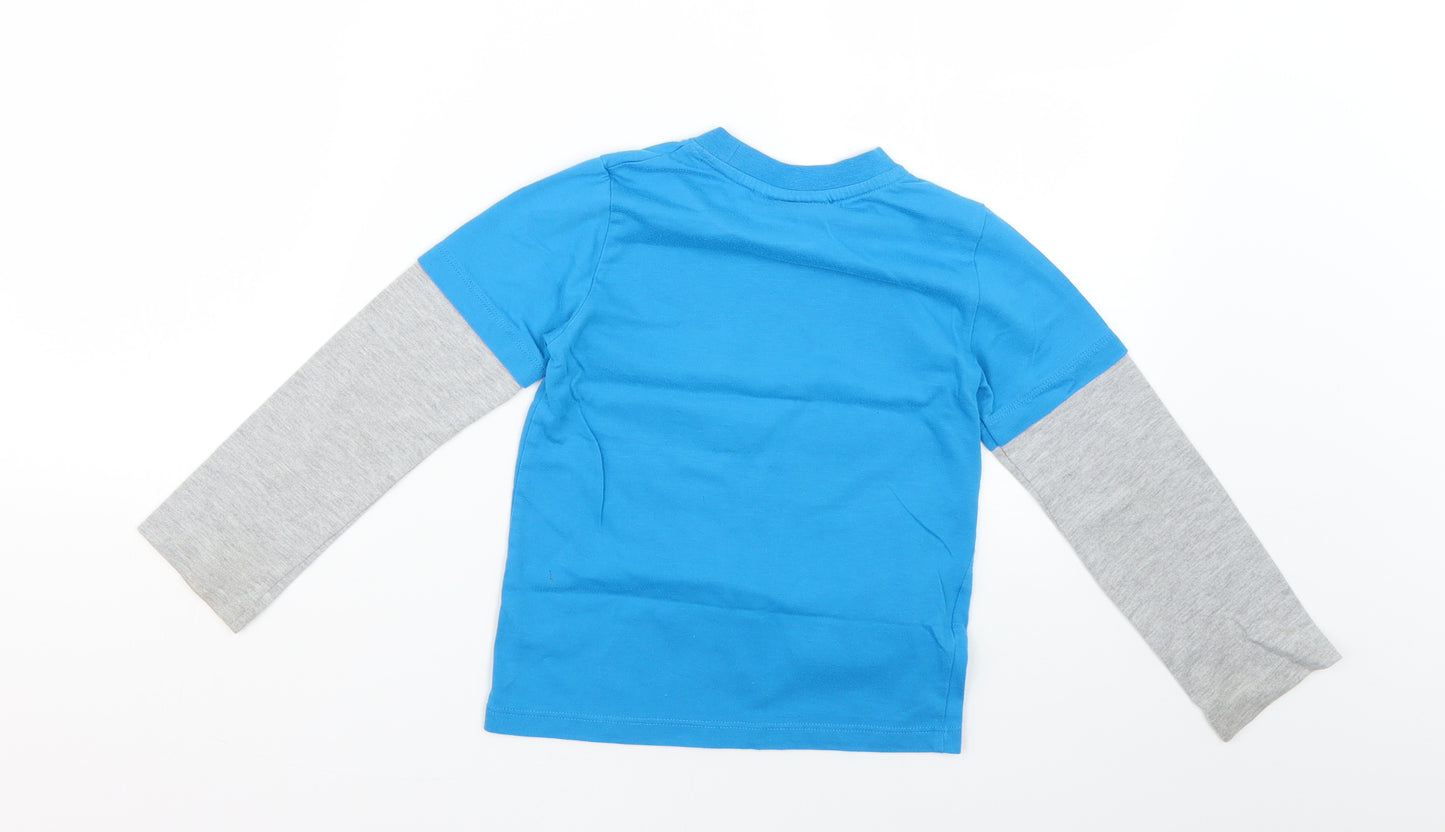 Sonic Boys Multicoloured Geometric  Basic T-Shirt Size 5-6 Years