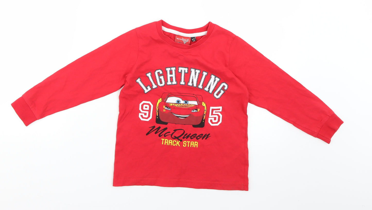 Debenhams Boys Red Geometric  Basic T-Shirt Size 5-6 Years