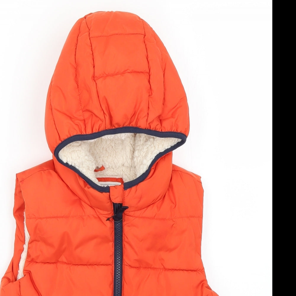 Marks and Spencer Boys Orange   Gilet Coat Size 5-6 Years