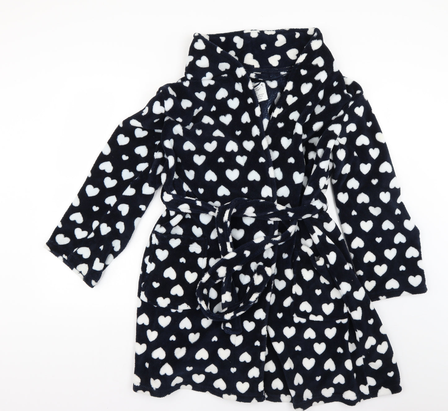 love to lounge Womens Blue Geometric  Babydoll Robe Size 14
