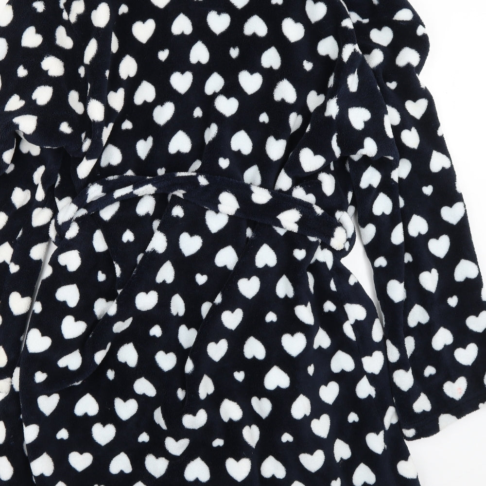 love to lounge Womens Blue Geometric  Babydoll Robe Size 14