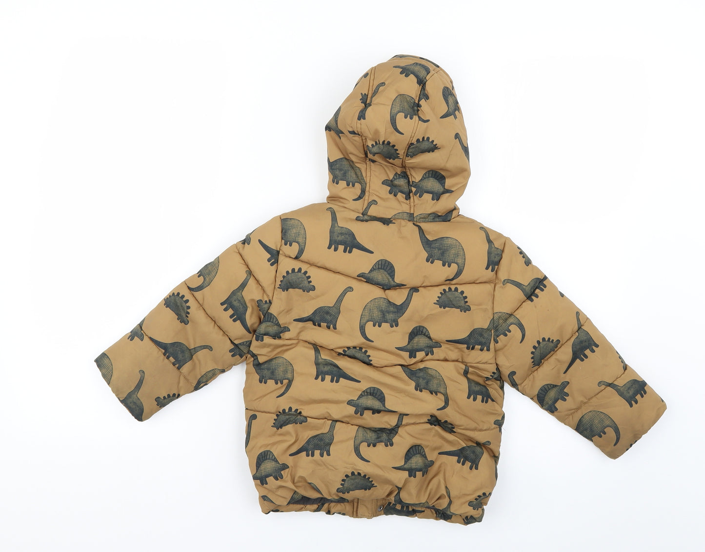 George Boys Brown Geometric  Rain Coat Coat Size 2 Years