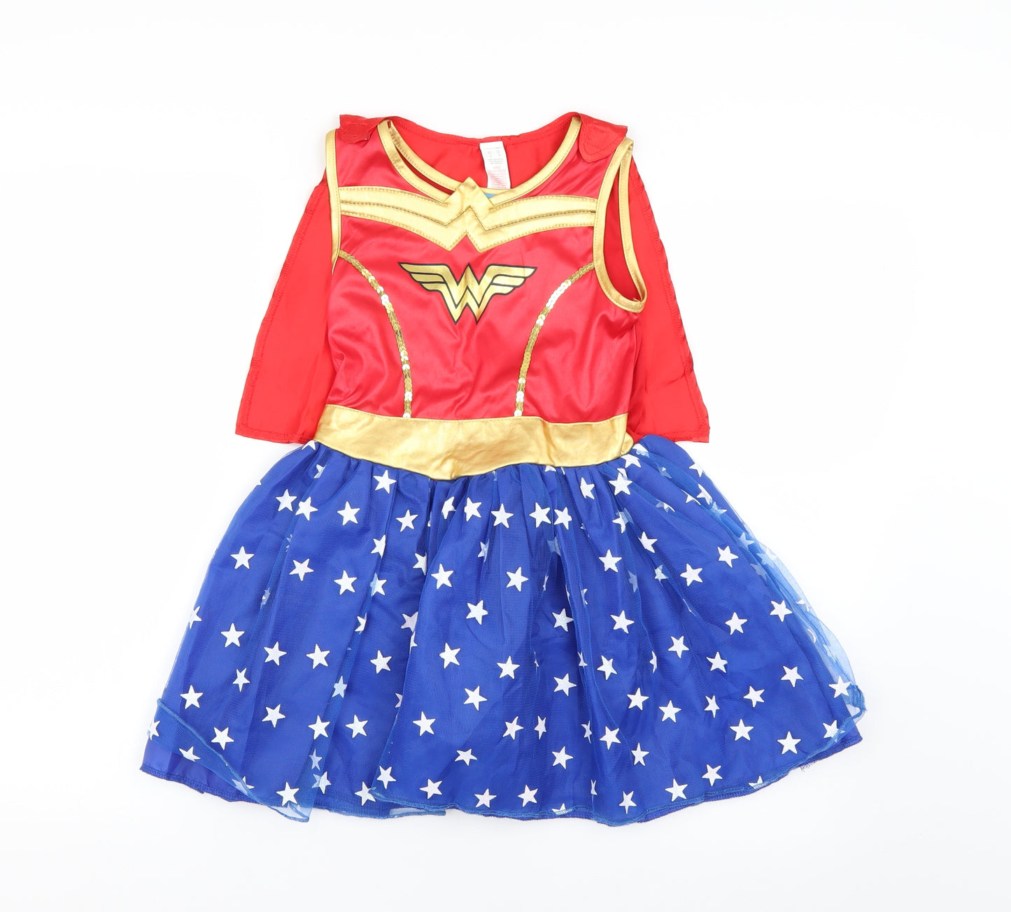 Preworn Girls Multicoloured Geometric  Fit & Flare  Size 7-8 Years