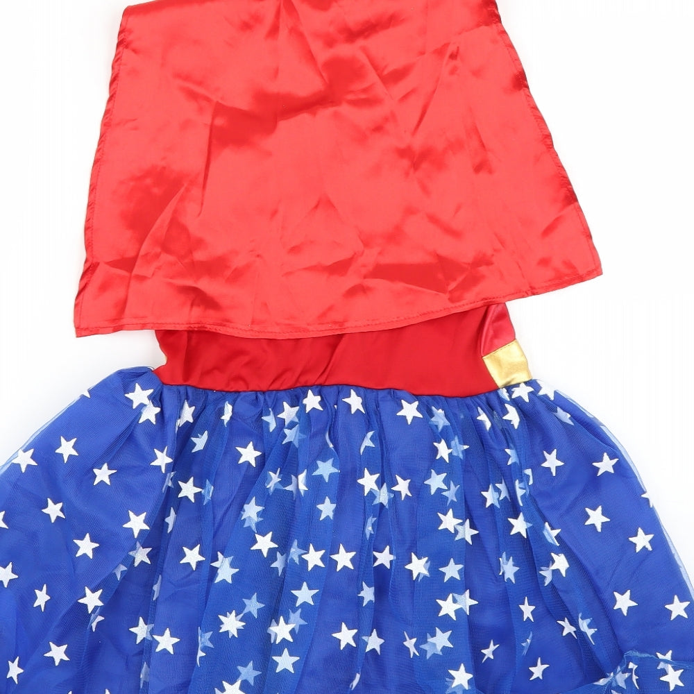 Preworn Girls Multicoloured Geometric  Fit & Flare  Size 7-8 Years