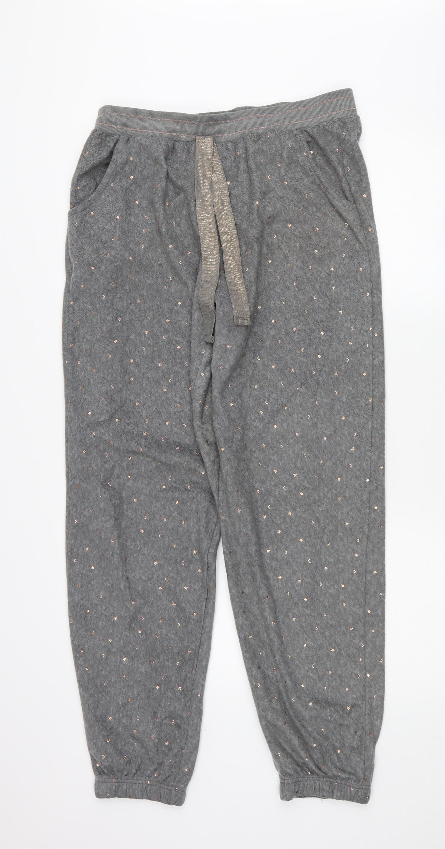 F&F Womens Grey Solid  Top Pyjama Pants Size M
