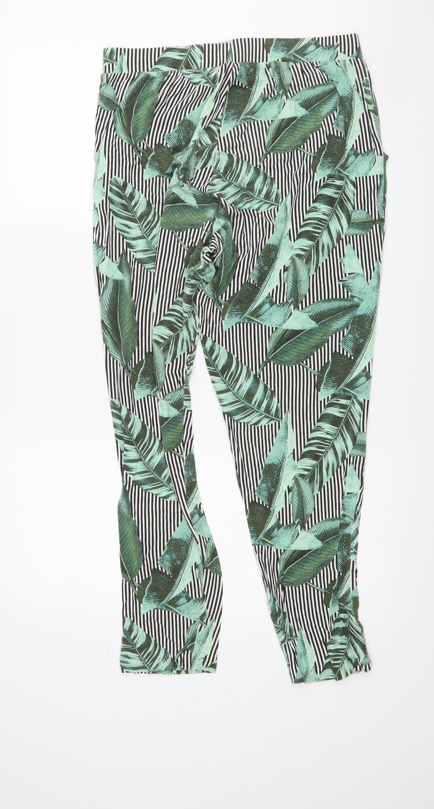 F&F Womens Multicoloured Floral  Jogger Leggings Size 14 L28 in