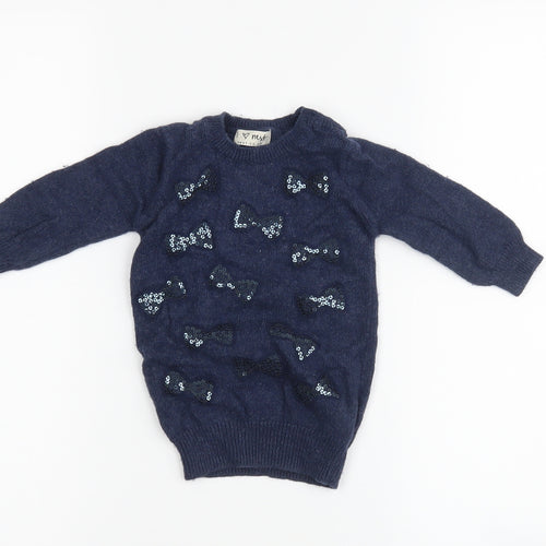 NEXT Girls Blue   Pullover Jumper Size 6-9 Months
