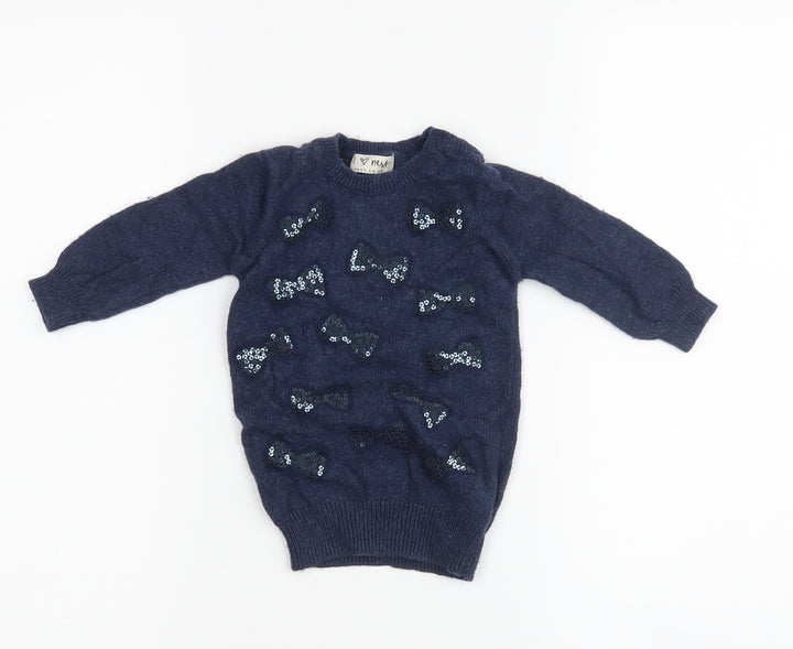 NEXT Girls Blue   Pullover Jumper Size 6-9 Months