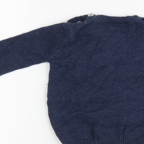 NEXT Girls Blue   Pullover Jumper Size 6-9 Months
