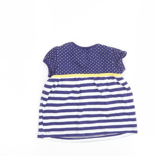 F&F Girls Blue Striped  Basic Casual Size 0-3 Months