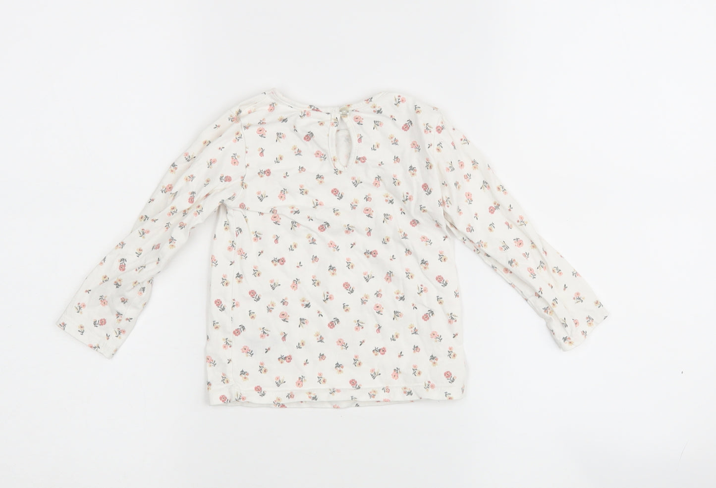 H&M Girls White Floral  Basic Casual Size 12-18 Months