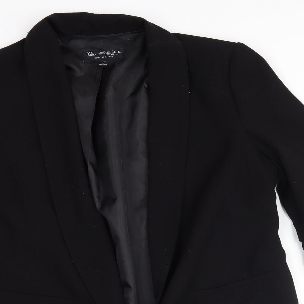 Miss Selfridge Womens Black   Jacket Blazer Size 14
