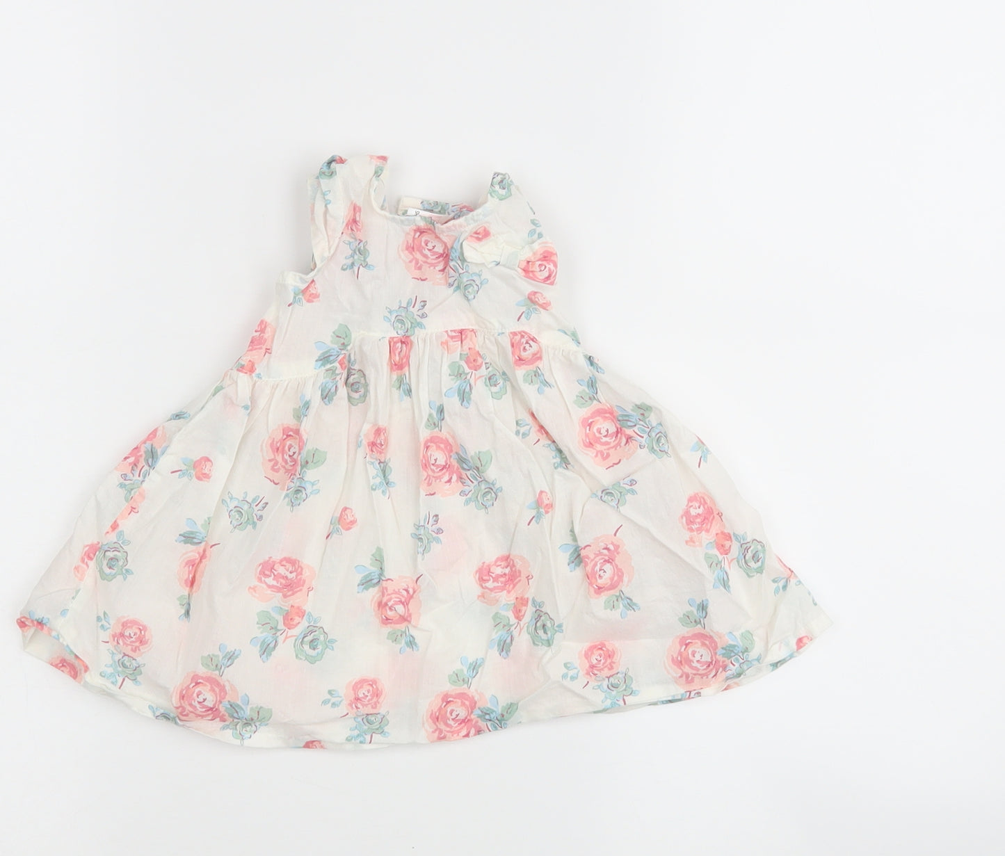 NEXT Girls White Floral  Tank Dress  Size 0-3 Months