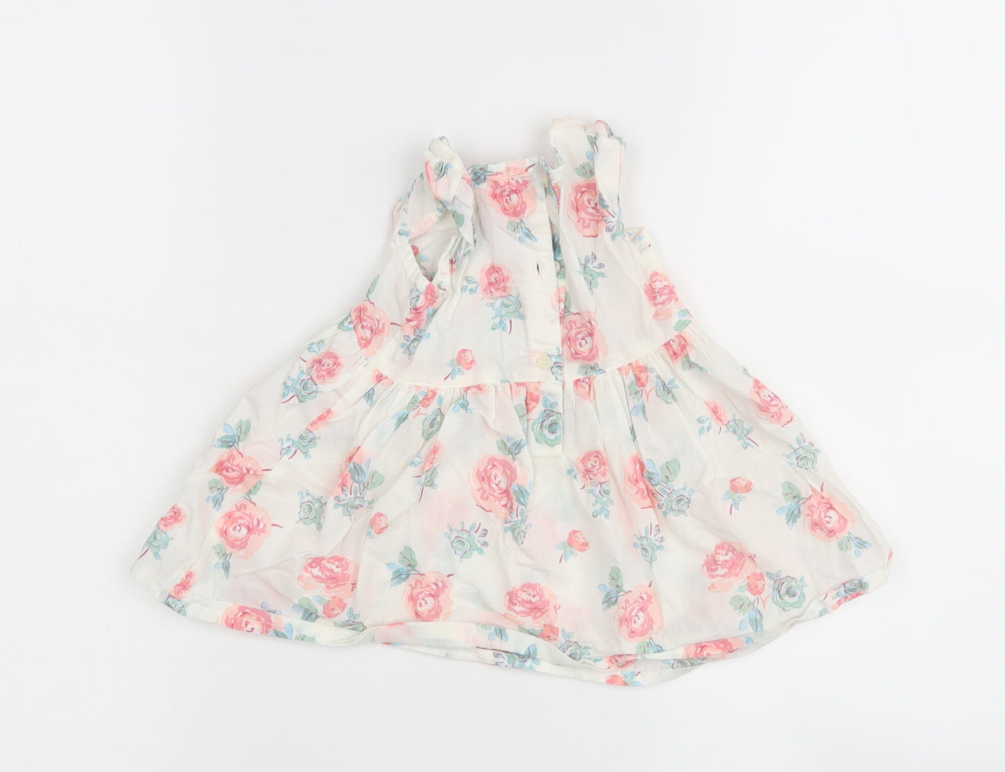 NEXT Girls White Floral  Tank Dress  Size 0-3 Months