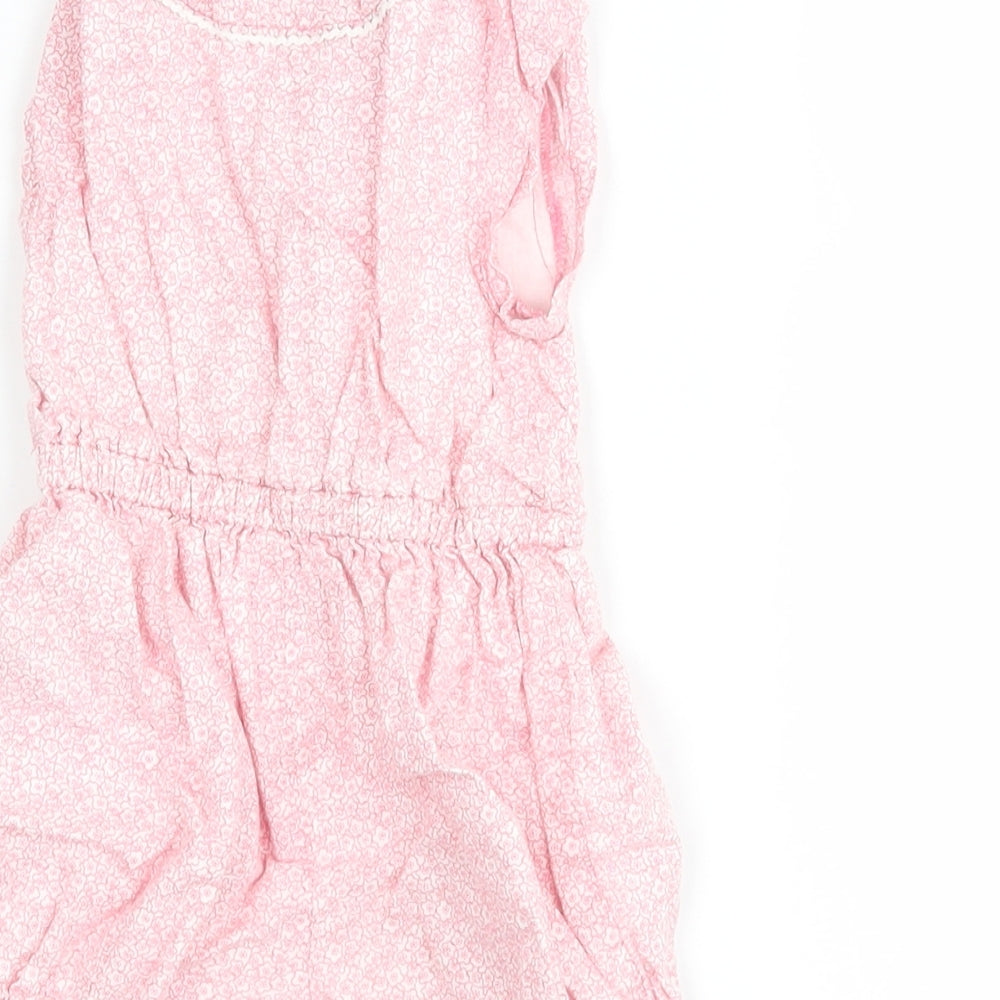 Nutmeg Girls Pink Floral  Romper One-Piece Size 0-3 Months