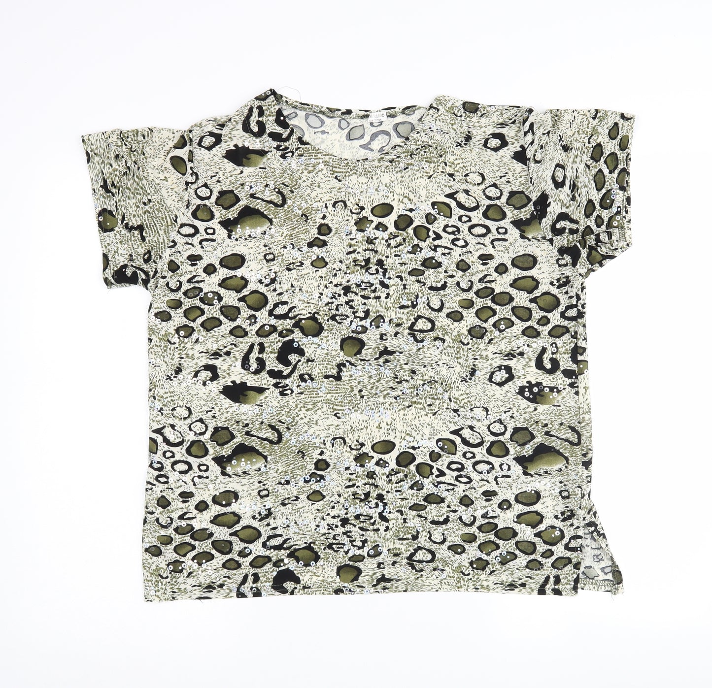 Preworn Womens Multicoloured Animal Print  Basic Blouse Size XL