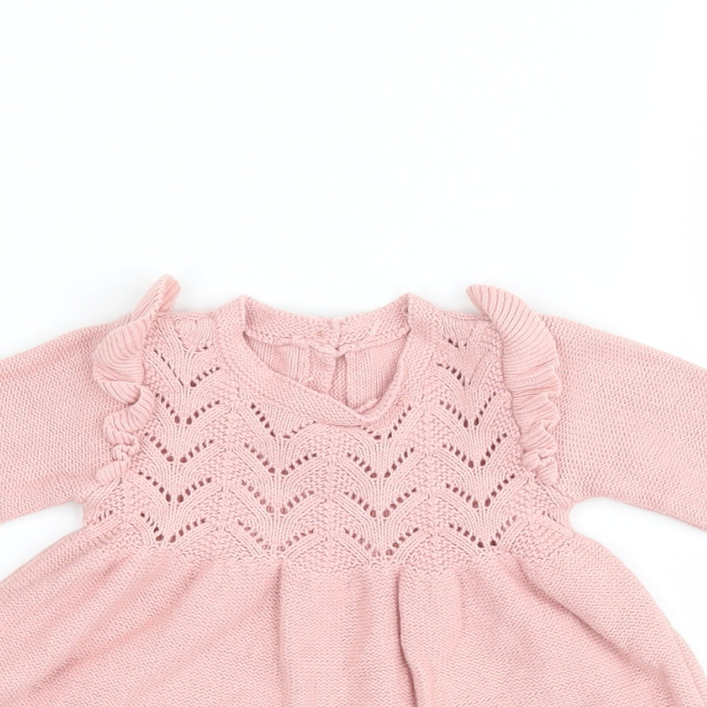 George Girls Pink   Pullover Jumper Size 0-3 Months
