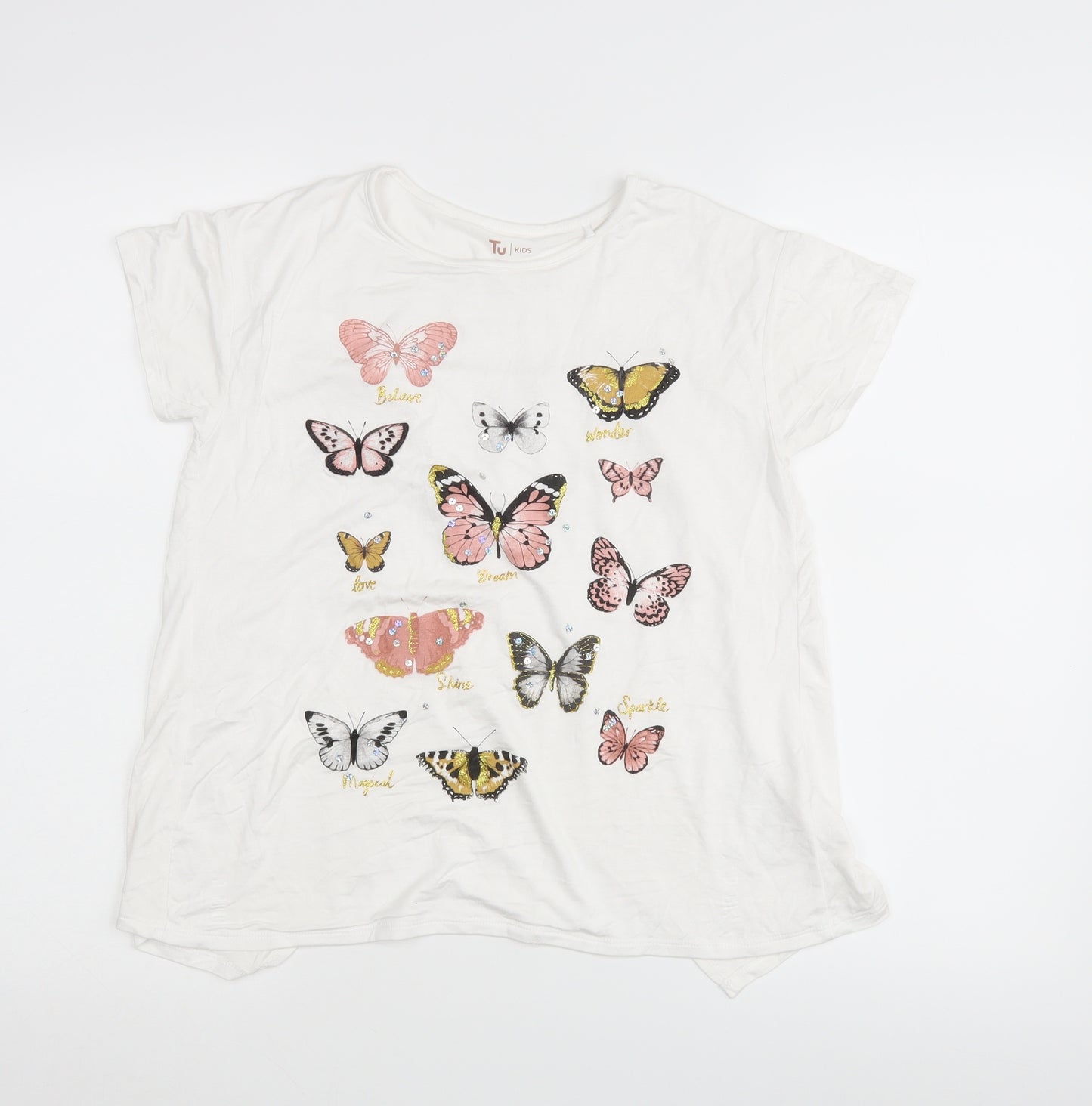 TU Girls White   Basic Casual Size 13 Years