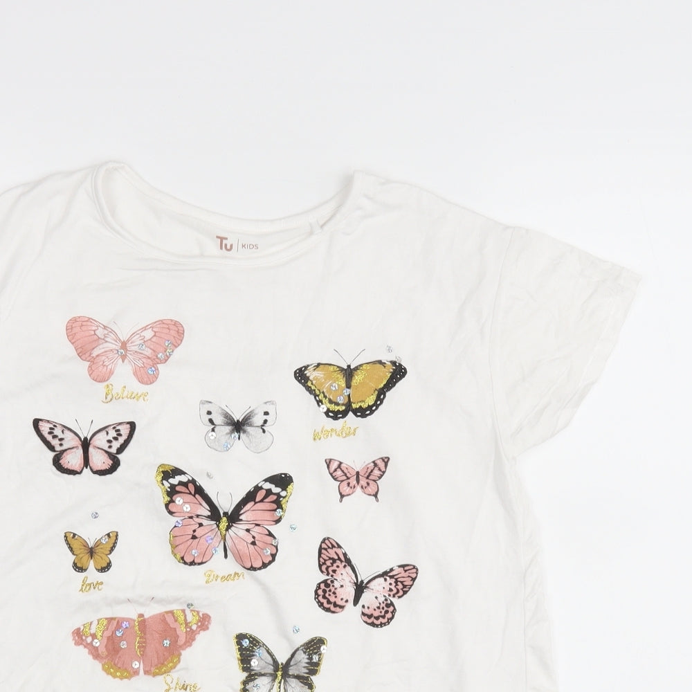 TU Girls White   Basic Casual Size 13 Years