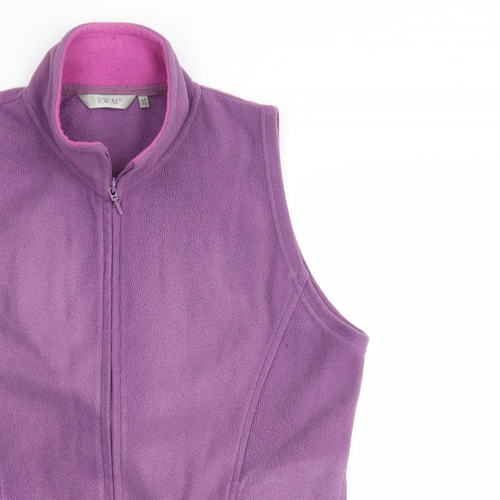 EWM Womens Pink  Flannel Gilet Jacket Size M