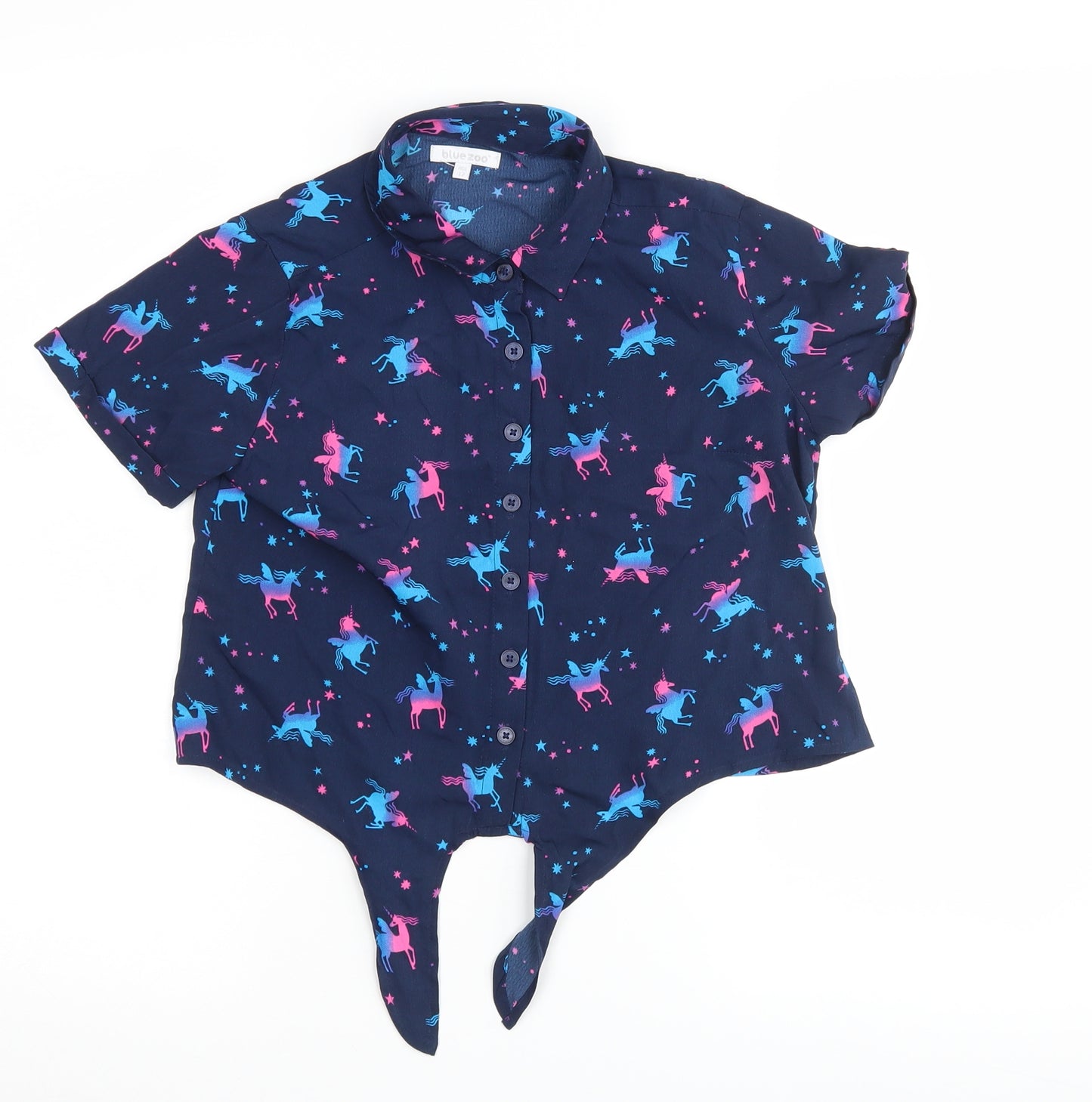 Blue Zoo Girls Blue   Basic Blouse Size 12 Years