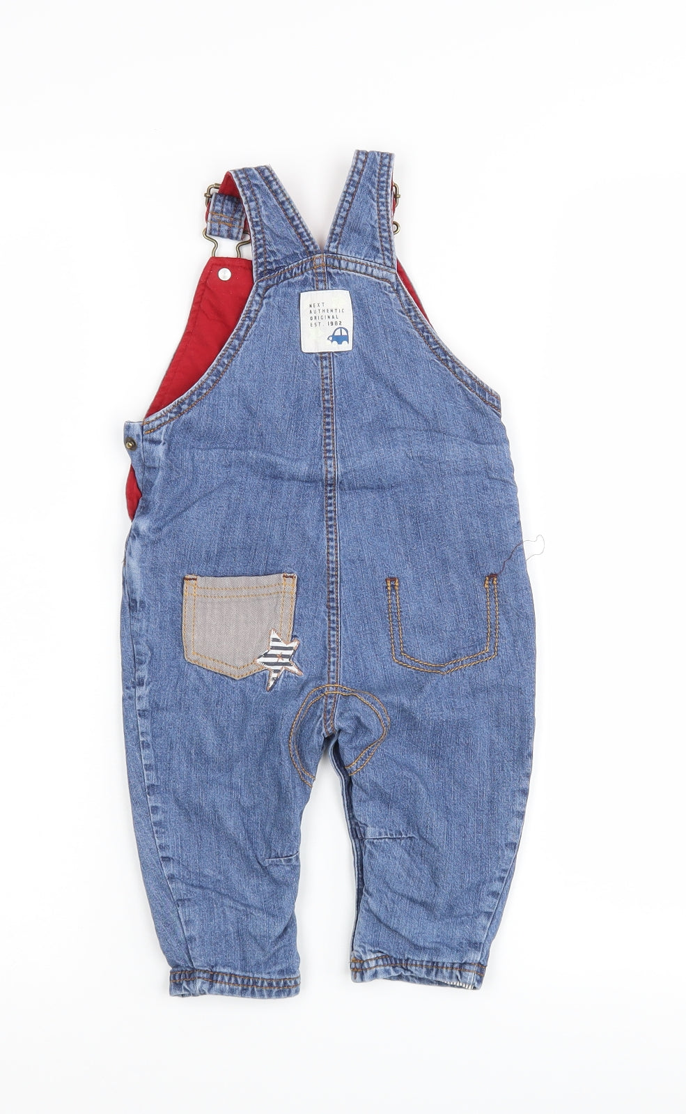 NEXT Boys Blue   Dungaree One-Piece Size 9-12 Months