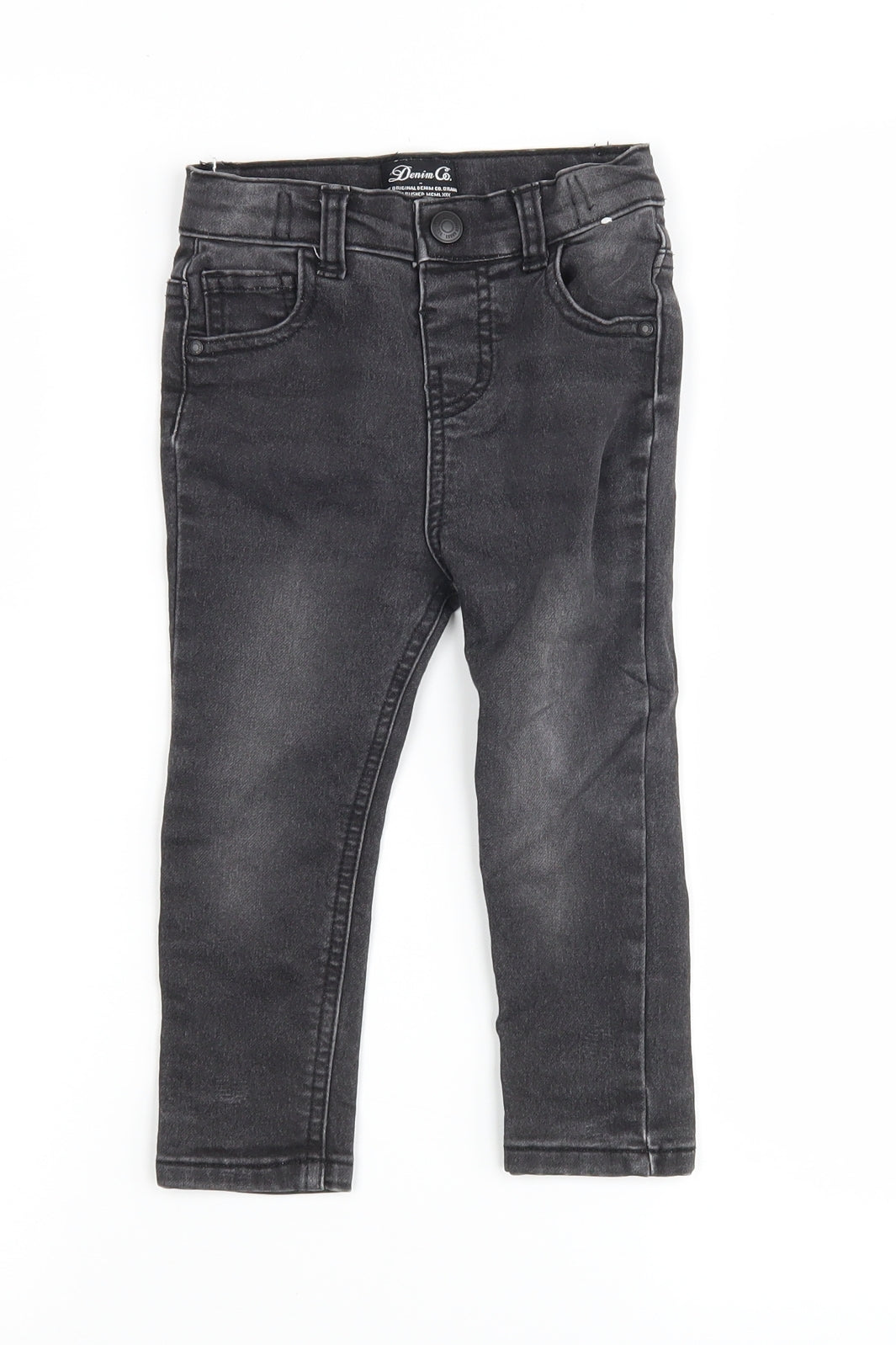 Denim & Co. Boys Black   Capri Jeans Size 18-24 Months