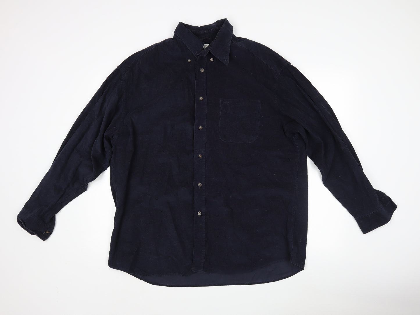 Marks and Spencer Mens Blue    Button-Up Size L