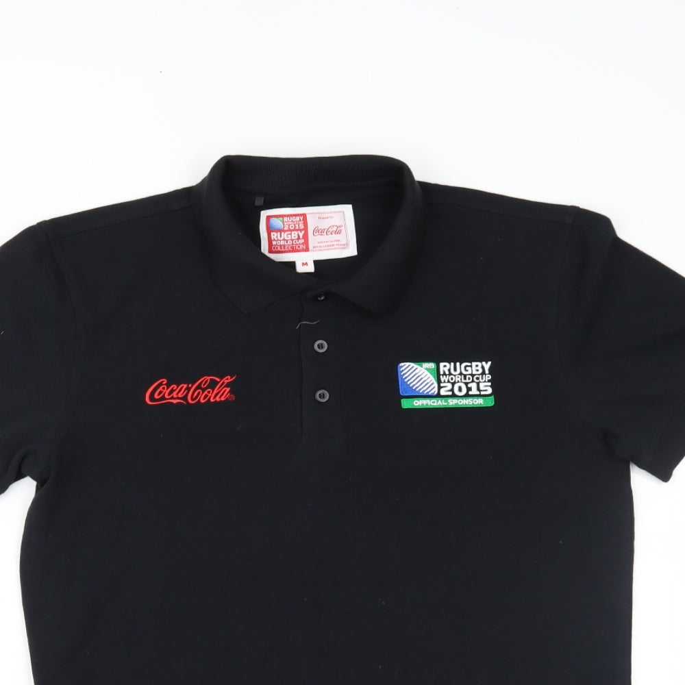 Coca-Cola Mens Black    Polo Size M