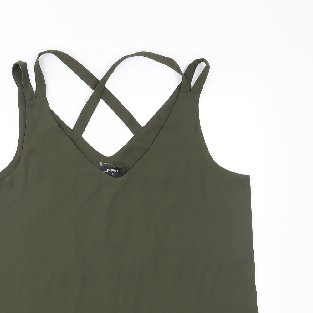 Papaya Womens Green   Camisole Tank Size 16