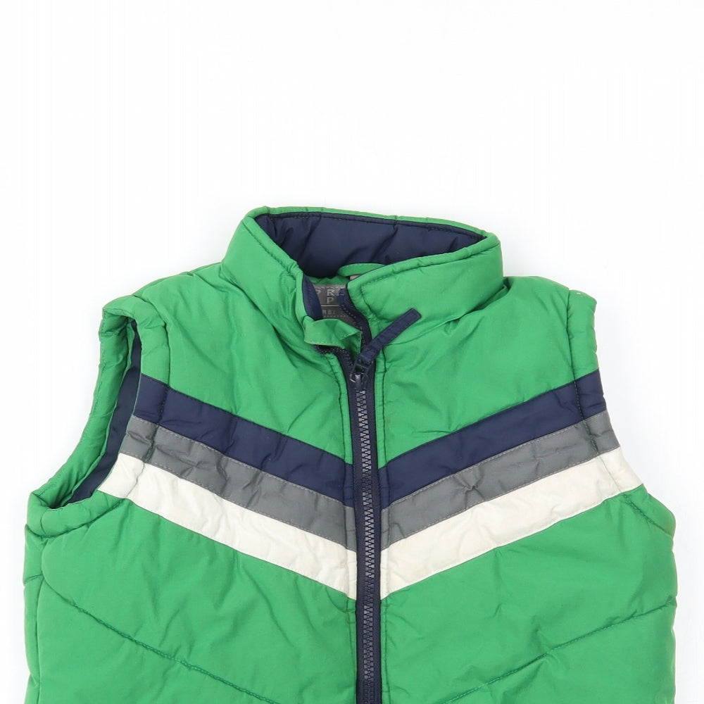 TU Boys Green   Gilet Coat Size 8 Years