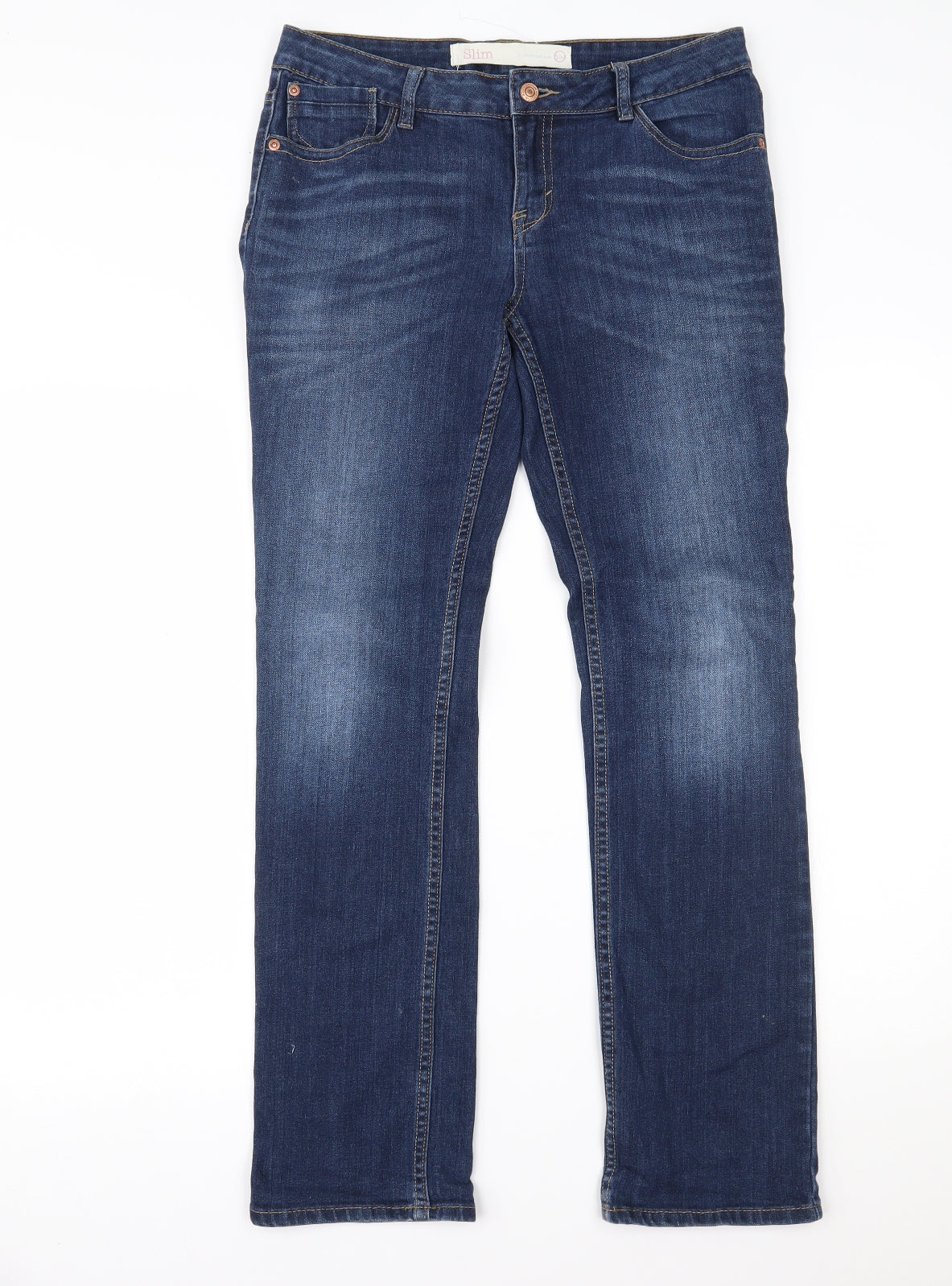 NEXT Womens Blue  Denim Straight Jeans Size 10 L28 in