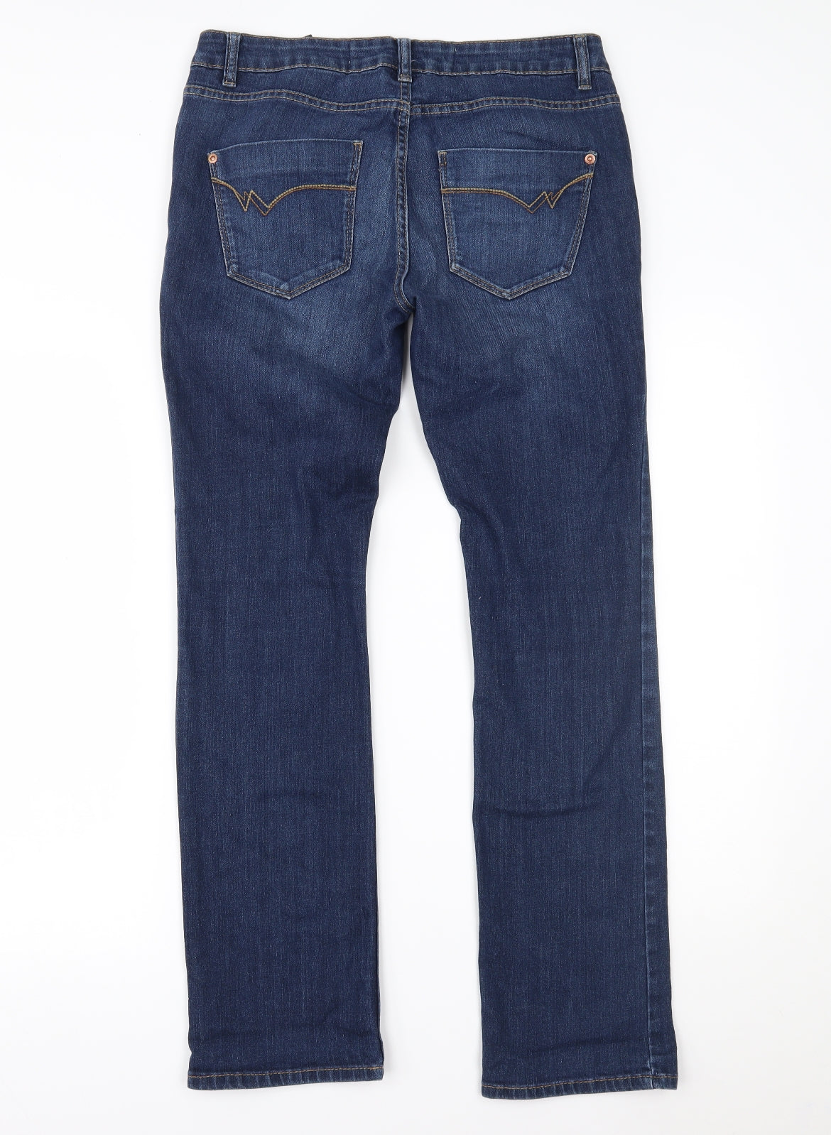 NEXT Womens Blue  Denim Straight Jeans Size 10 L28 in